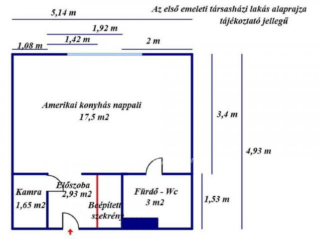 Eladó téglalakás, Nagykőrösön 27.5 M Ft, 1 szobás
