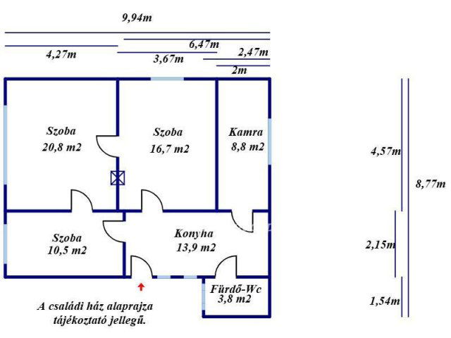 Eladó családi ház, Nagykőrösön 23.5 M Ft, 2+1 szobás