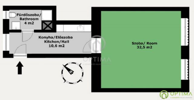 Eladó téglalakás, Budapesten, V. kerületben 89 M Ft, 1 szobás