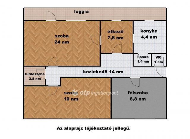 Eladó téglalakás, Kisújszálláson 27.9 M Ft, 2+1 szobás