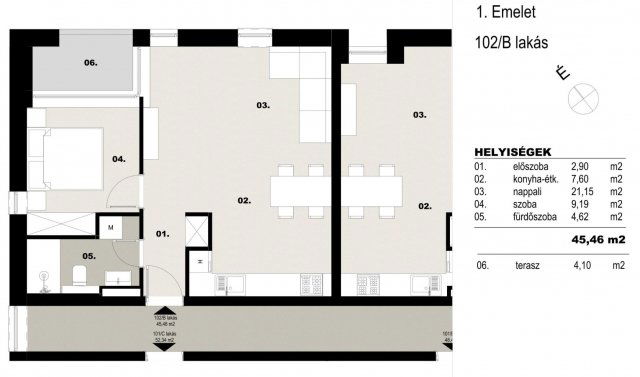 Eladó téglalakás, Debrecenben 67 M Ft, 2 szobás
