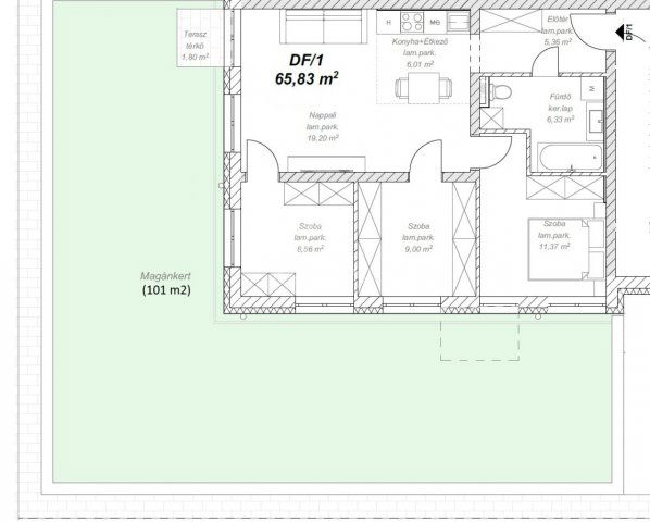 Eladó téglalakás, Mendén 61.9 M Ft, 2+2 szobás