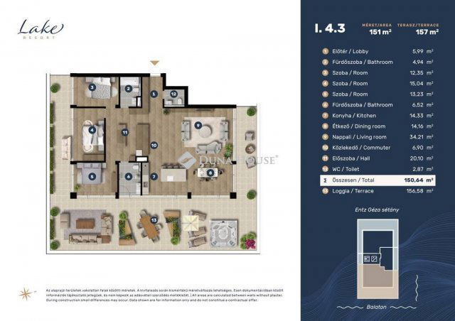 Eladó téglalakás, Keszthelyen 370 M Ft, 5 szobás