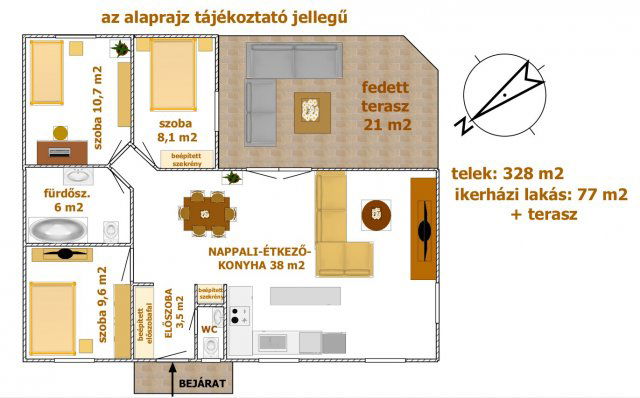 Eladó ikerház, Szigetszentmiklóson 95.9 M Ft, 4 szobás