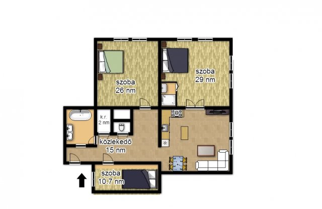 Eladó téglalakás, Budapesten, VII. kerületben 109.9 M Ft