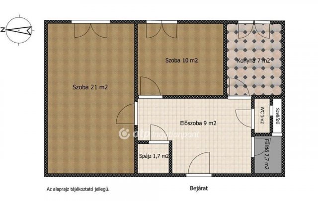 Eladó téglalakás, Dunaújvárosban 33.7 M Ft, 2 szobás