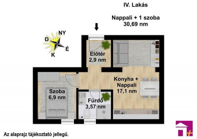 Kiadó téglalakás, albérlet, Érden 180 E Ft / hó, 2 szobás