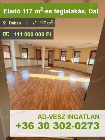 Eladó téglalakás, Dabason 111 M Ft, 3 szobás