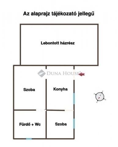 Eladó családi ház, Gyálon 64.9 M Ft, 2 szobás