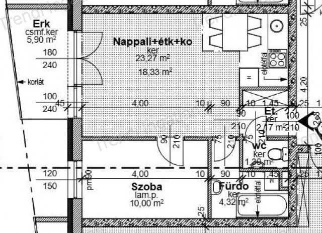 Eladó téglalakás, Győrött 43.55 M Ft, 2 szobás