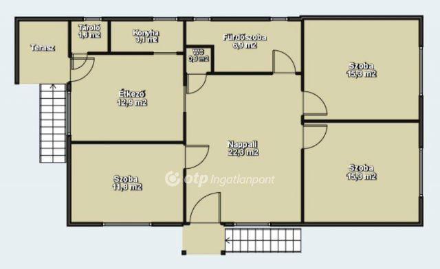 Eladó családi ház, Dögén 25 M Ft, 3 szobás