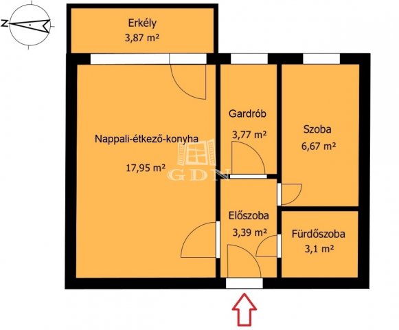 Eladó panellakás, Miskolcon 36.5 M Ft, 1+1 szobás