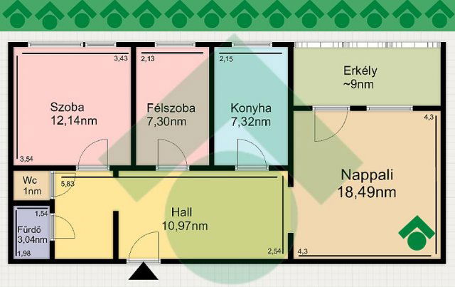Eladó panellakás, Budapesten, IV. kerületben 86.9 M Ft