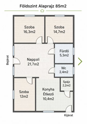 Eladó családi ház, Nemesdéden 39.5 M Ft, 6 szobás
