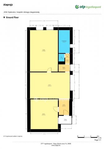 Eladó családi ház, Pápakovácsin 47.5 M Ft, 3 szobás