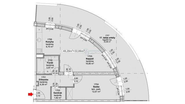 Eladó téglalakás, Szegeden 89.6 M Ft, 3 szobás