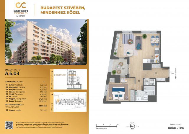 Eladó téglalakás, Budapesten, VIII. kerületben, Balassa utcában