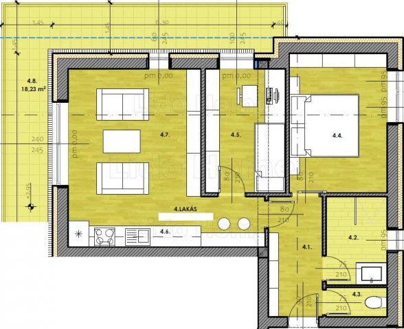 Eladó téglalakás, Siófokon 69.9 M Ft, 3 szobás