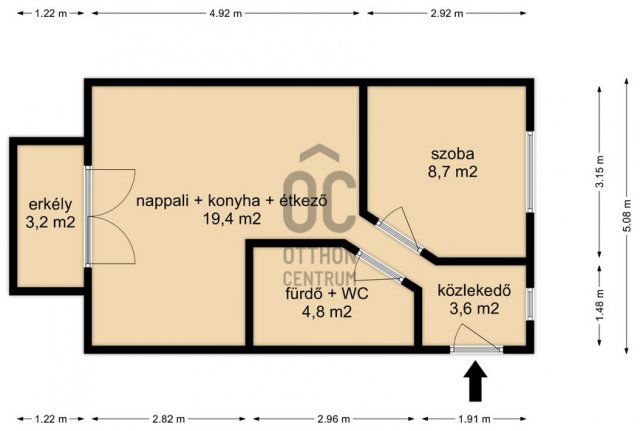 Eladó téglalakás, Zalakaroson 18.865 M Ft, 2 szobás