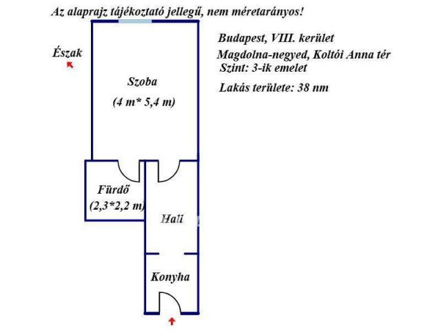 Eladó téglalakás, Budapesten, VIII. kerületben 39.99 M Ft