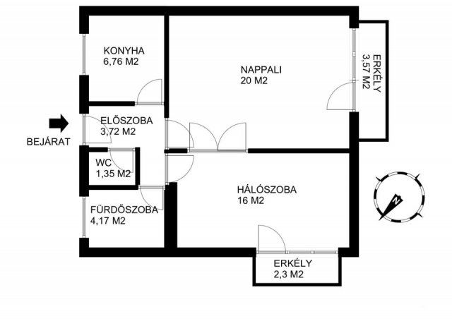 Eladó téglalakás, Budapesten, XIV. kerületben 73 M Ft, 2 szobás