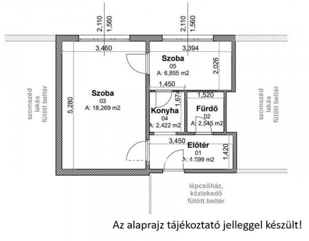 Eladó panellakás, Miskolcon 25.99 M Ft, 1+1 szobás