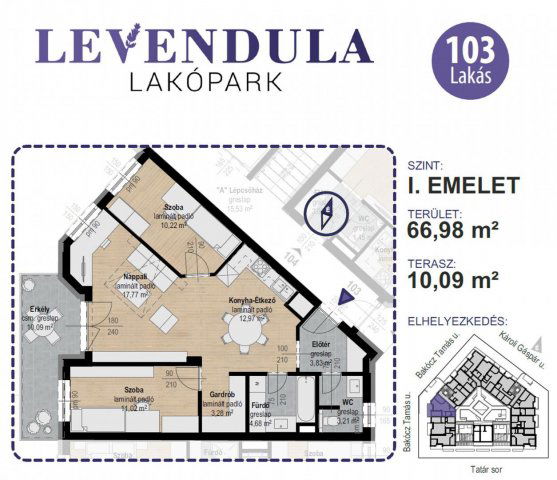 Eladó téglalakás, Kecskeméten 88.4 M Ft, 3 szobás