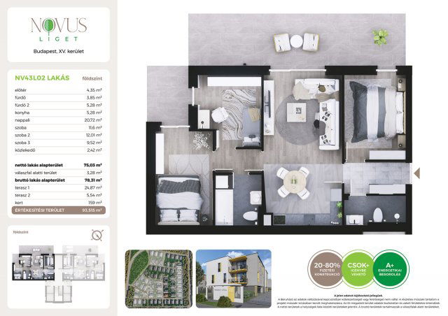 Eladó téglalakás, Budapesten, XV. kerületben, Kékszilva utcában