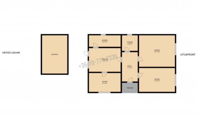 Eladó családi ház, Hevesen 19 M Ft, 3 szobás