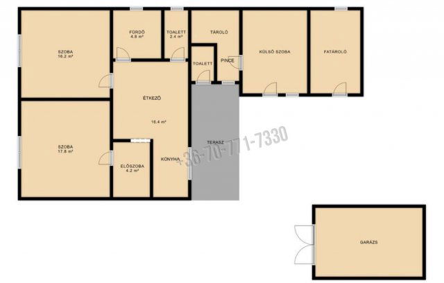 Eladó családi ház, Hevesen 55 M Ft, 2 szobás