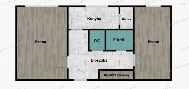 Eladó panellakás, Kecskeméten 43.99 M Ft, 2 szobás