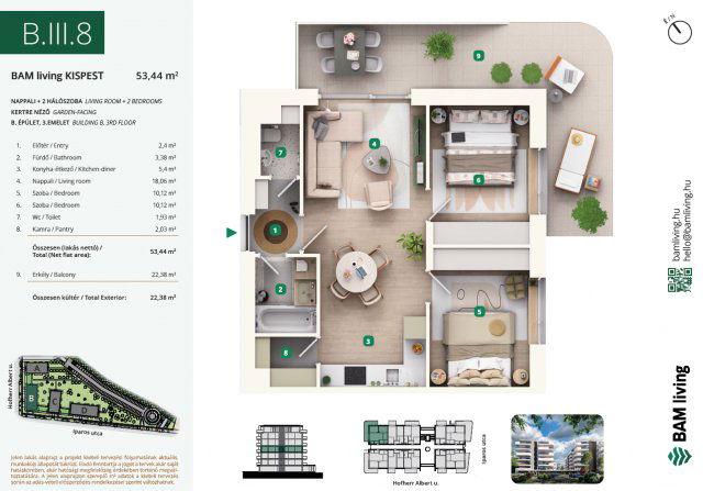 Eladó téglalakás, Budapesten, XIX. kerületben, Iparos utcában