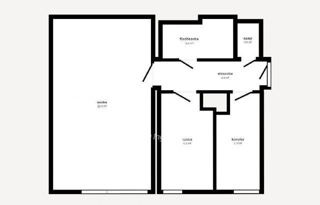 Eladó téglalakás, Miskolcon 29.9 M Ft, 1+1 szobás