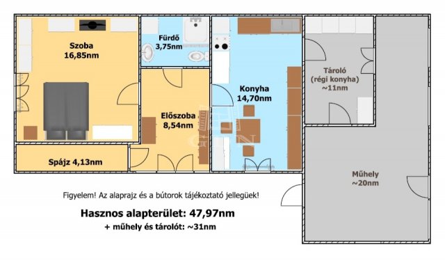 Eladó családi ház, Hajdúdorogon 19.5 M Ft, 1 szobás