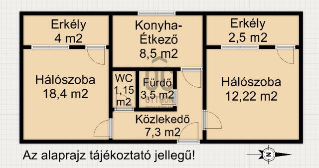 Eladó panellakás, Nagykanizsán 38.9 M Ft, 2 szobás