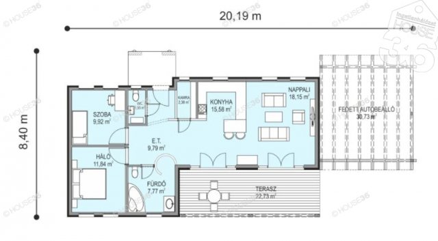 Eladó családi ház, Kecskeméten 81.6 M Ft, 3 szobás