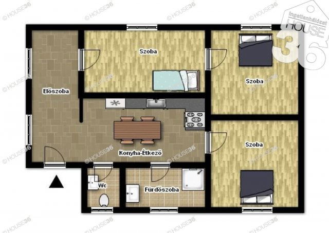 Eladó családi ház, Kecskeméten 89.8 M Ft, 3 szobás