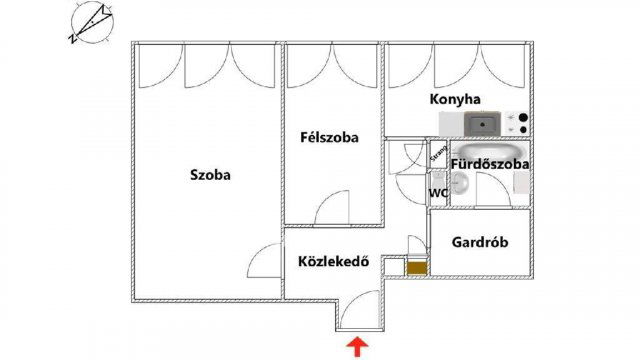Eladó panellakás, Egerben 31.9 M Ft, 1+1 szobás