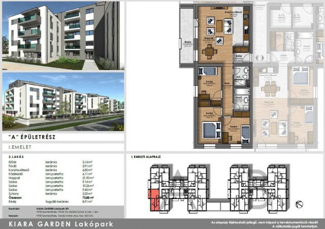 Eladó téglalakás, Szombathelyen, Károlyi Antal utcában 74.9 M Ft