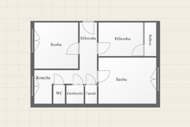 Eladó panellakás, Miskolcon 32.99 M Ft, 2+1 szobás