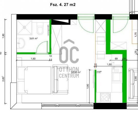 Eladó téglalakás, Makón 24.9 M Ft, 1 szobás