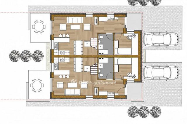 Eladó ikerház, Budapesten, XXII. kerületben 152 M Ft, 4+1 szobás