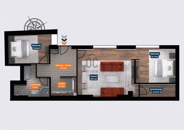 Eladó téglalakás, Budapesten, V. kerületben 165 M Ft, 3 szobás