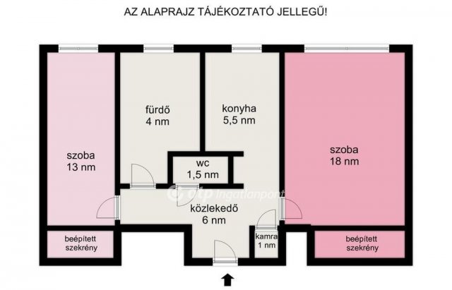 Eladó téglalakás, Budapesten, X. kerületben 55 M Ft, 2 szobás