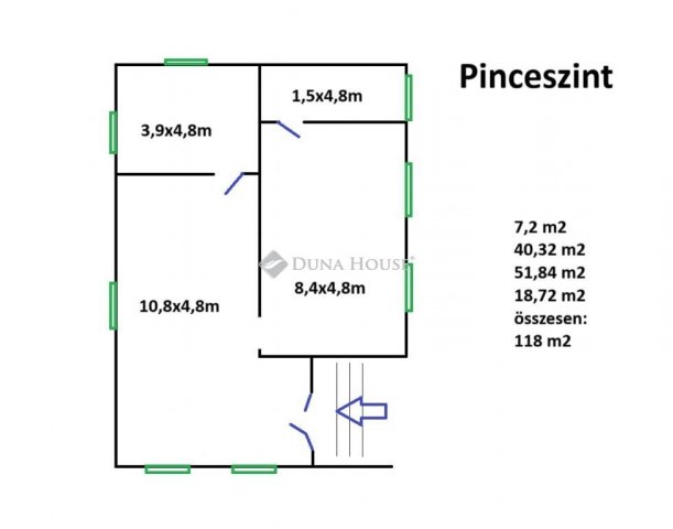 Eladó családi ház, Inárcson 89.9 M Ft, 2 szobás