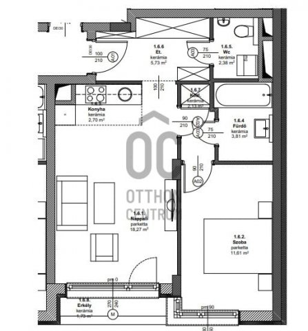 Eladó téglalakás, Budapesten, XIII. kerületben 91 M Ft, 2 szobás