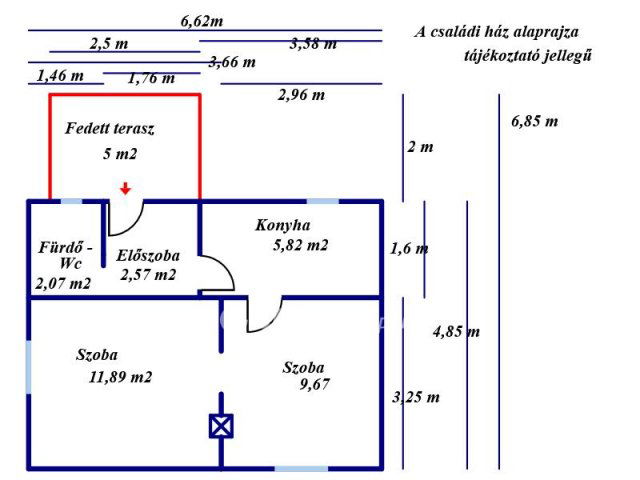 Eladó családi ház, Szolnokon 16.5 M Ft, 2 szobás
