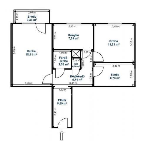 Eladó panellakás, Miskolcon 33.9 M Ft, 1+2 szobás