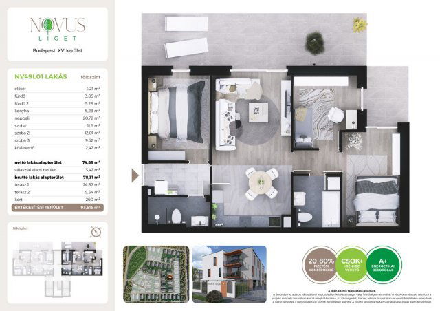 Eladó téglalakás, Budapesten, XV. kerületben, Kékszilva utcában