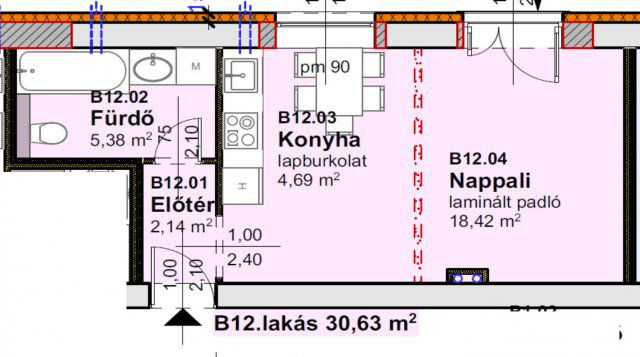 Eladó téglalakás, Szombathelyen 35.9 M Ft, 2 szobás